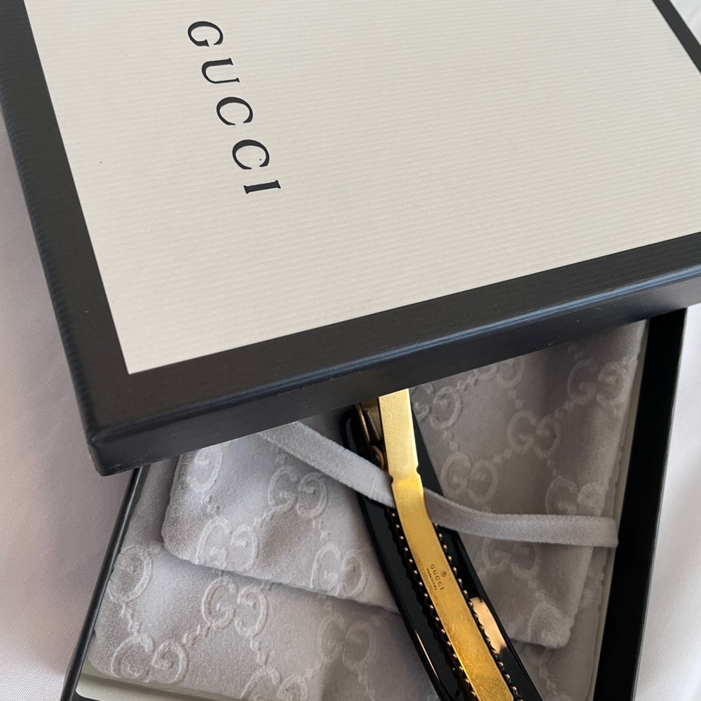 GUCCI Logo Crystal Hair Clip! Brand New! 100% Authentic! - Picture 9 of 14